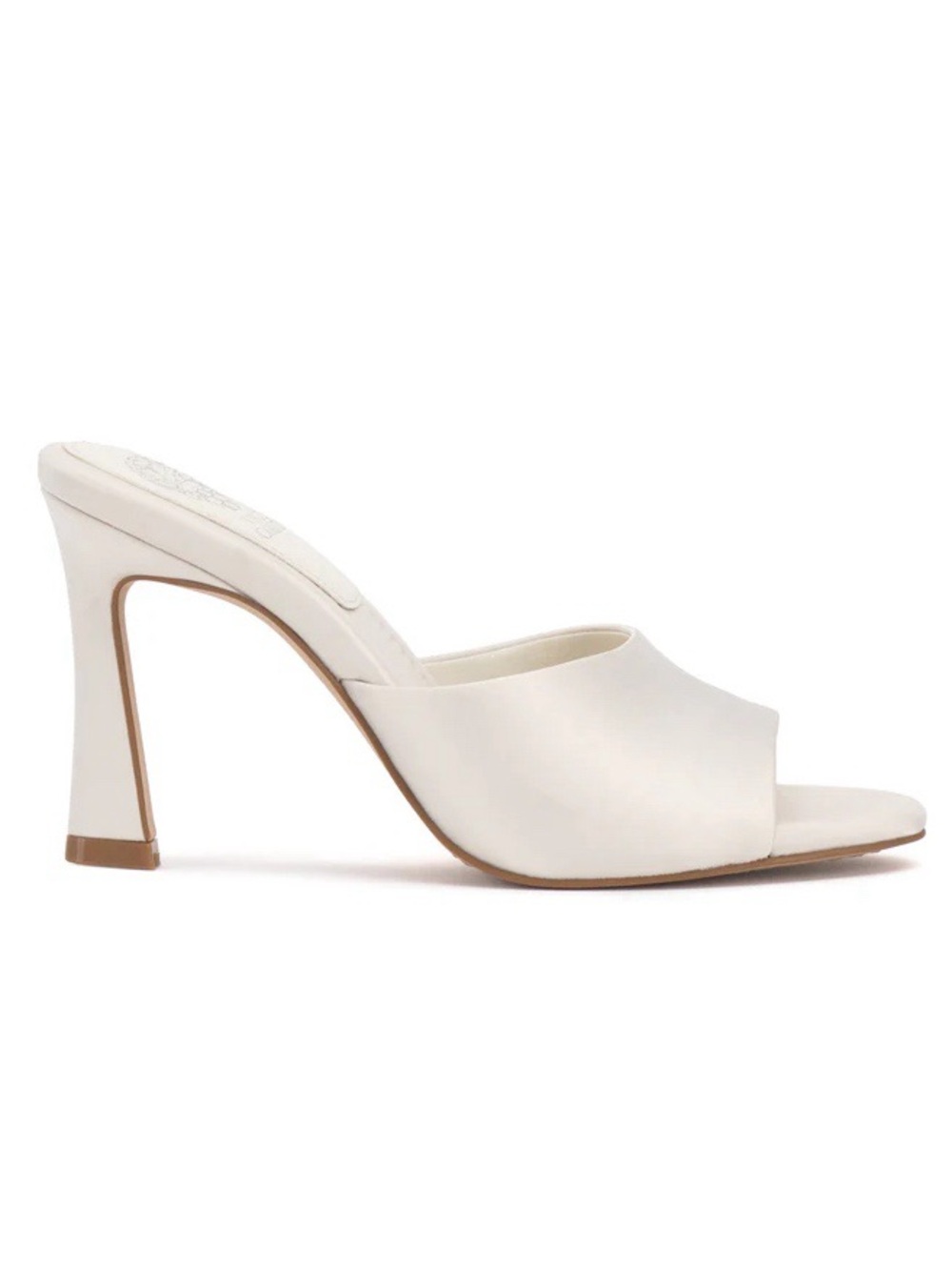 Vince Camuto Paigely Satin Milk Mule Heels